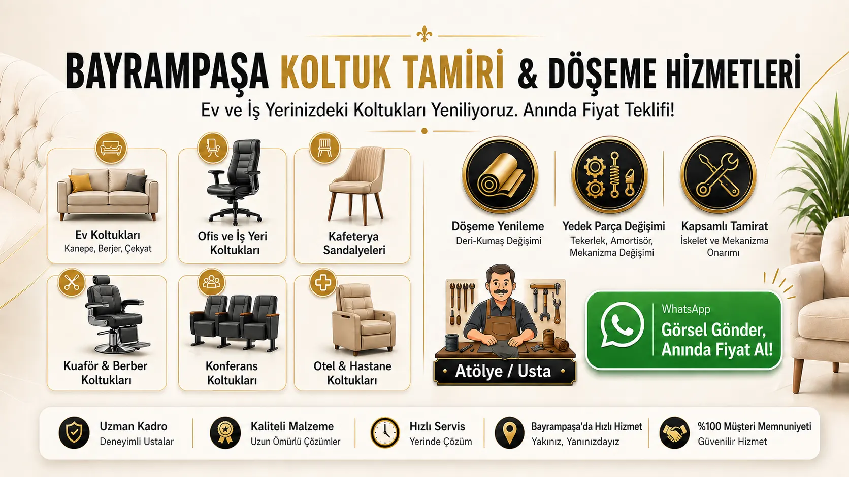 Cevatpaşa koltuk tamiri