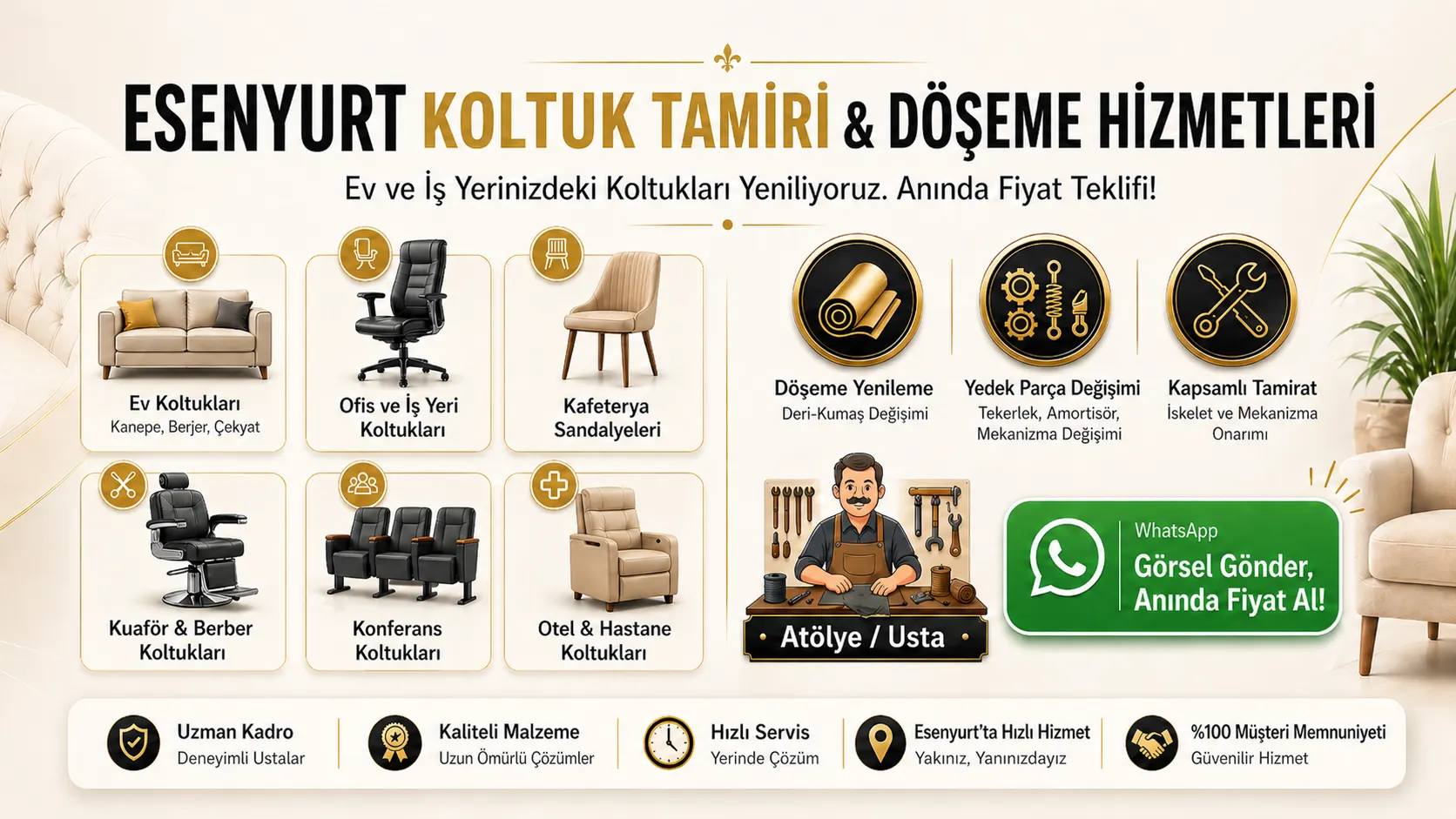 Saadetdere koltuk tamiri