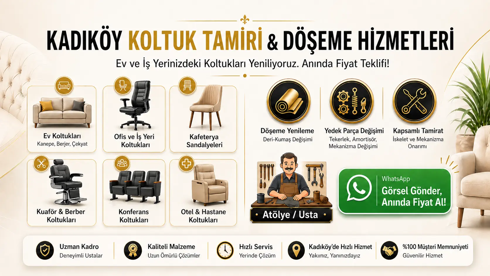 Rasimpaşa koltuk tamiri
