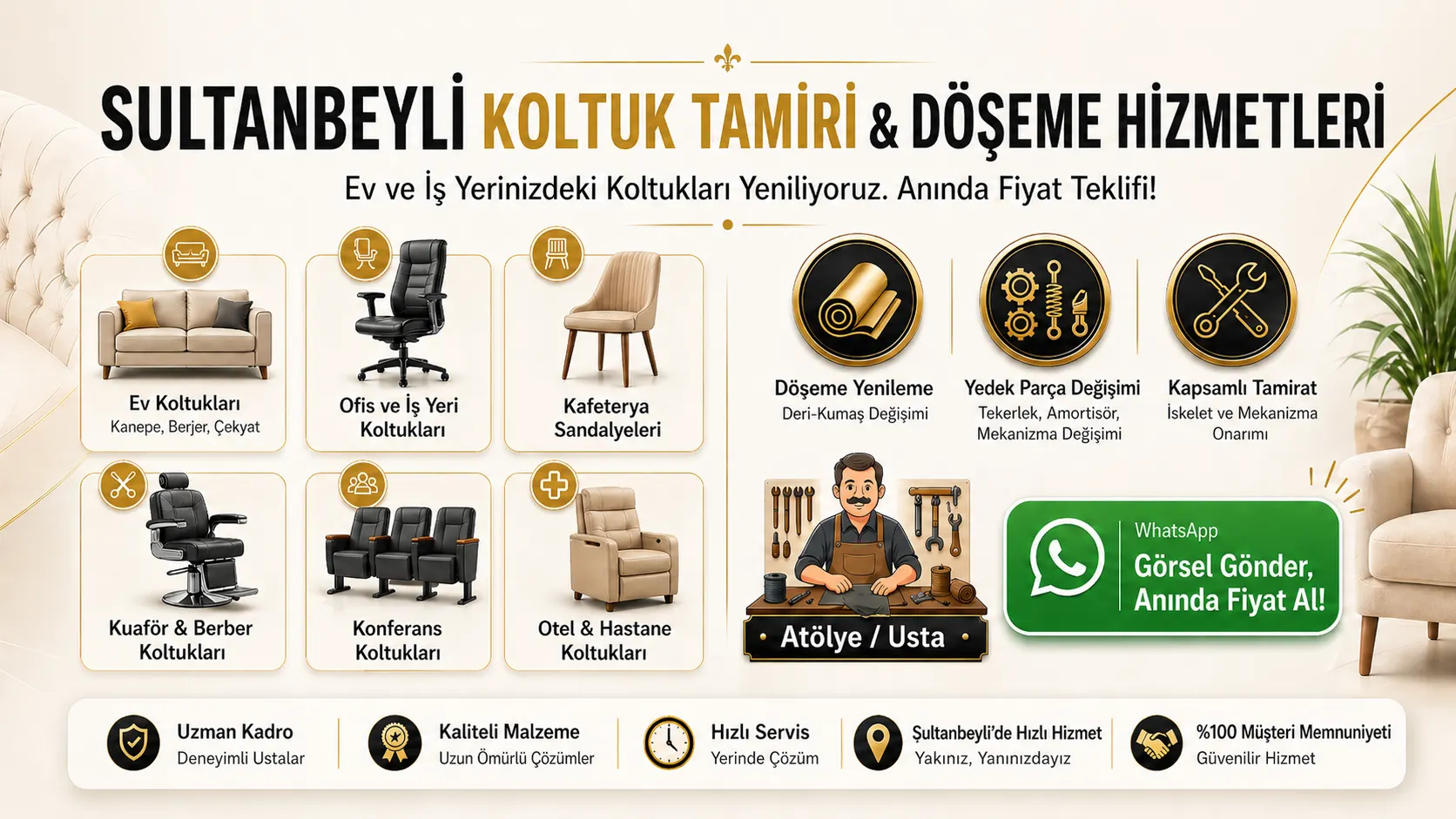 Sultanbeyli Merkez koltuk tamiri