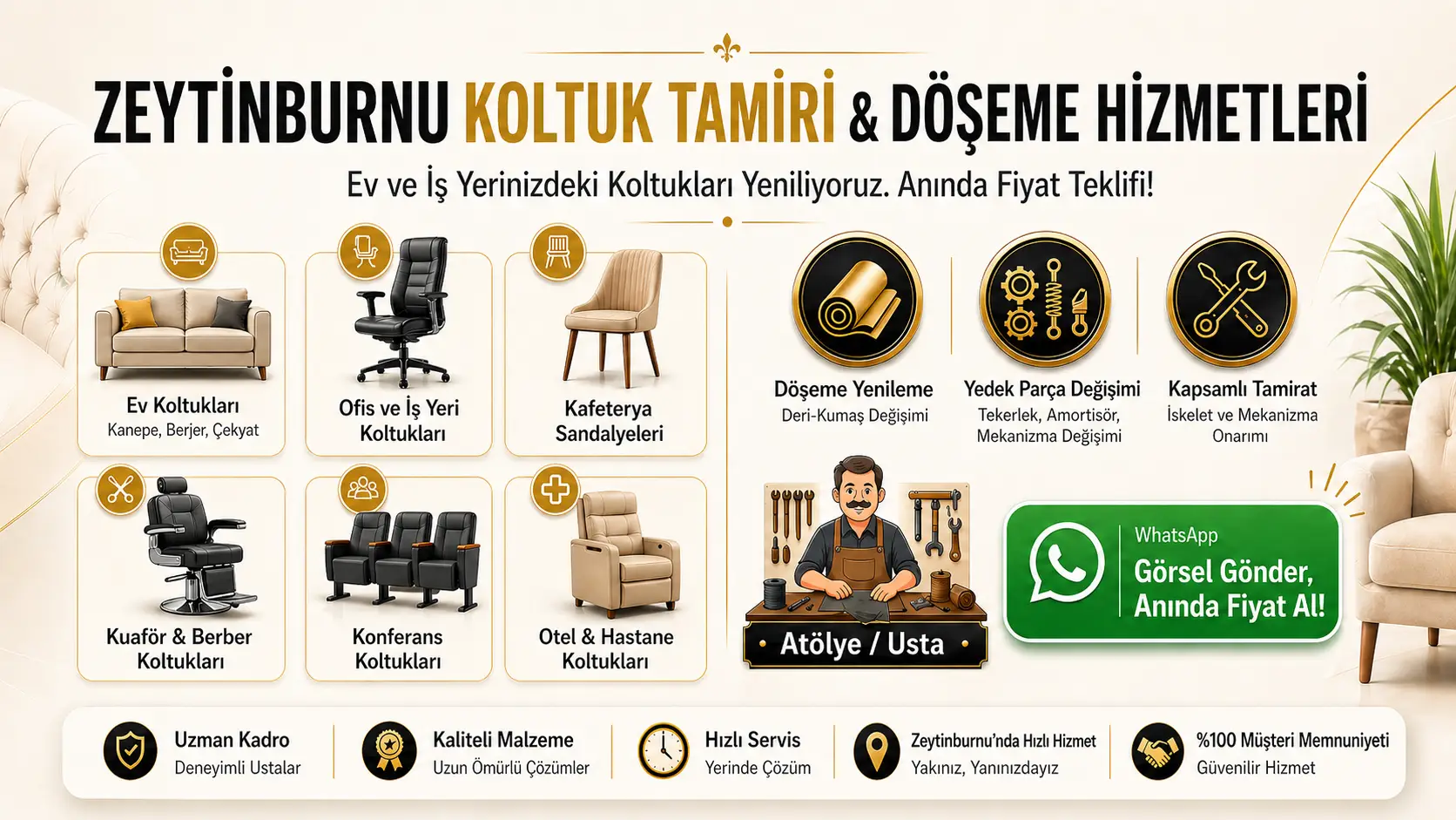 Sümer koltuk tamiri